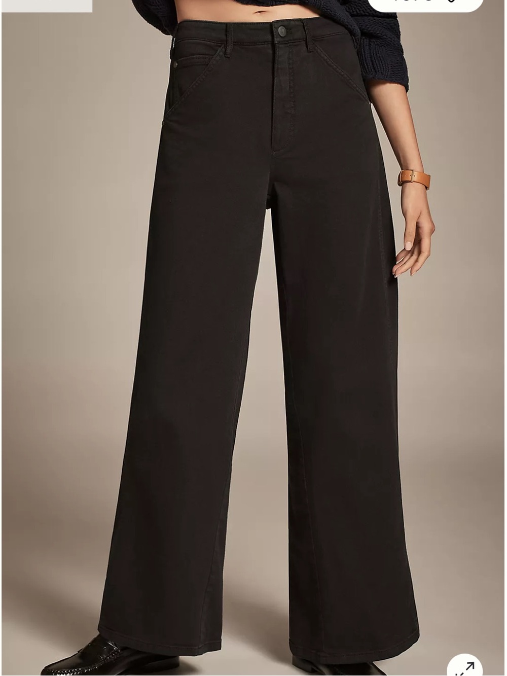 Anthropologie Pilcro Relaxed Elastic-Back Wide-Leg Pants
